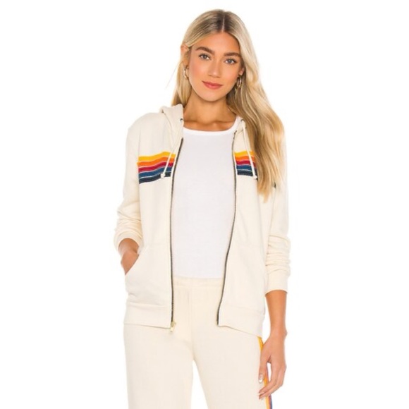 Aviator Nation Jackets & Blazers - Aviator Nation 5 Stripe Zip Hoodie